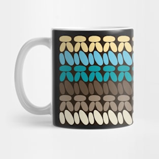 Pseudo crochet pattern with beach and ocean colors Mug